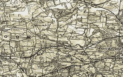 Old map of Easterhouse in 1904-1905