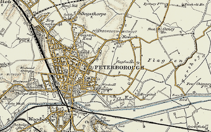 Old map of Eastfield in 1901-1902
