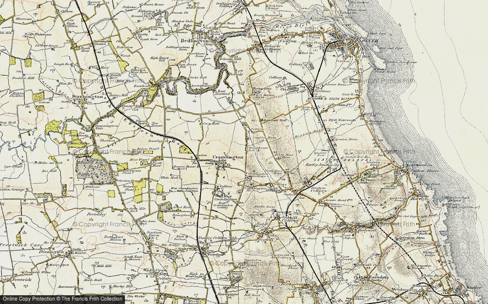 Old Map of Historic Map covering Shankhouse in 1901-1903