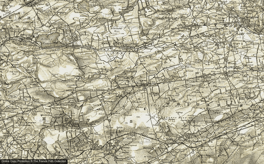 Old Map of Historic Map covering Blairmuckhill in 1904-1905