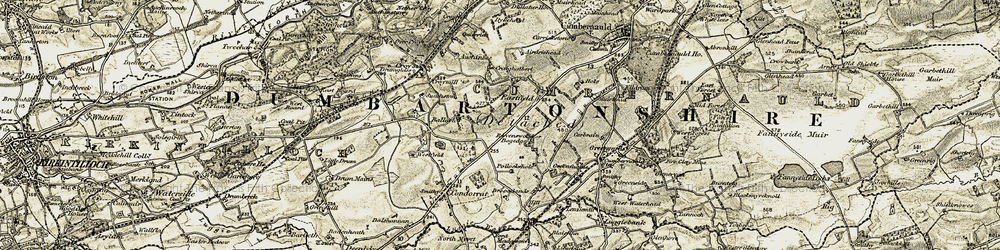 Old map of Eastfield in 1904-1907