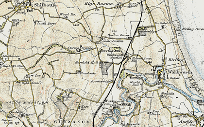 Old map of Low Buston in 1901-1903