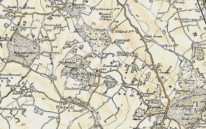 Old map of Easthall in 1898-1899
