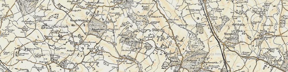 Old map of Easthall in 1898-1899