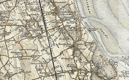 Old map of Eastham in 1902-1903