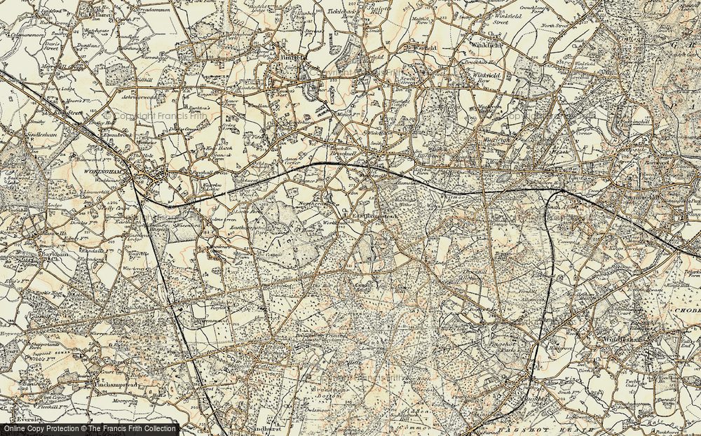 Old Map of Easthampstead, 1897-1909 in 1897-1909