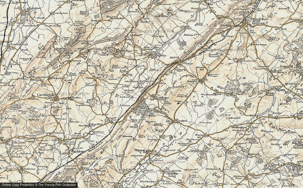 Old Map of Easthope, 1902 in 1902