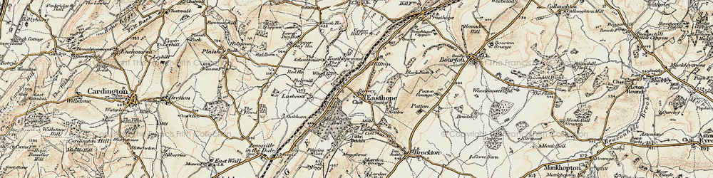Old map of Easthope in 1902