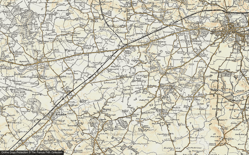 Old Map of Easthorpe, 1898-1899 in 1898-1899