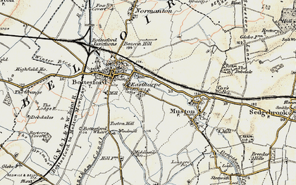 Old map of Easthorpe in 1902-1903