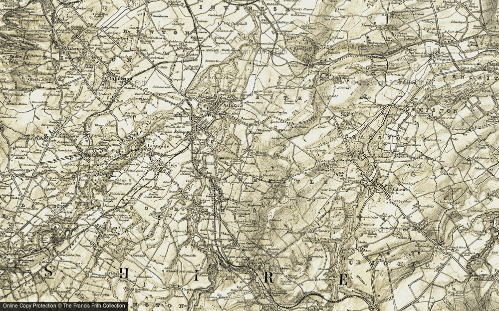 Old Map of Easthouses, 1903-1904 in 1903-1904