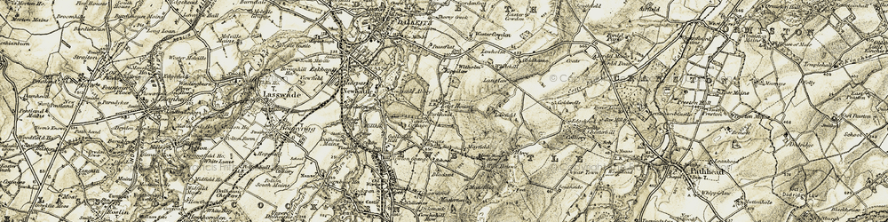 Old map of Easthouses in 1903-1904