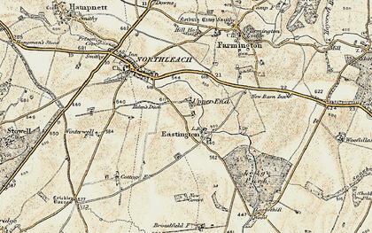 Old map of Eastington in 1898-1899