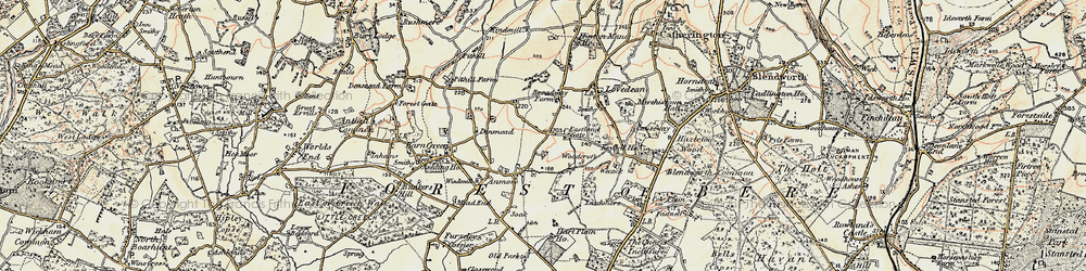 Old map of Eastland Gate in 1897-1899