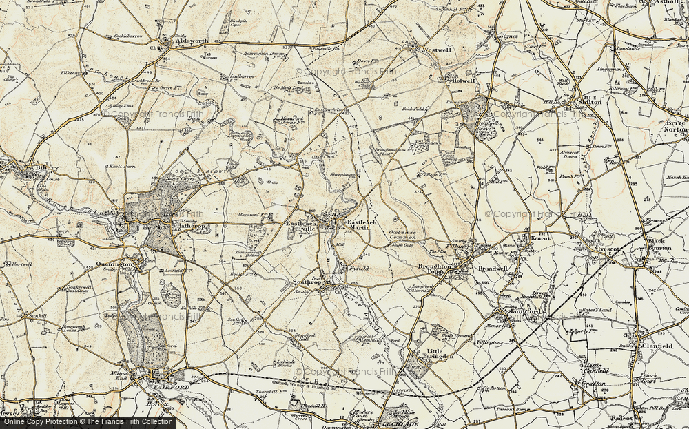Old Map of Eastleach Martin, 1898-1899 in 1898-1899