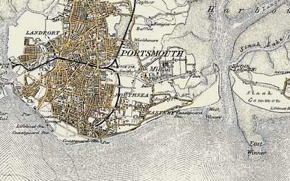 Old map of Eastney in 1897-1899