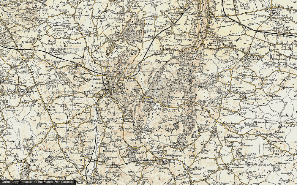 Old Map of Historic Map covering Bronsil in 1899-1901