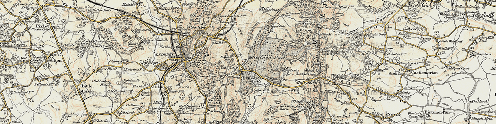 Old map of Bronsil in 1899-1901