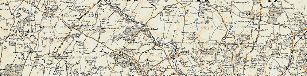 Old map of Easton in 1897-1900