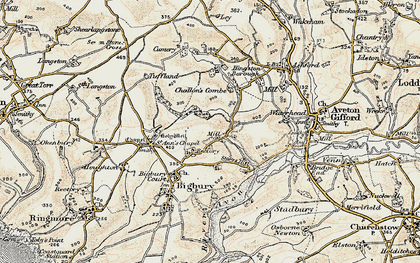 Old map of Easton in 1899-1900