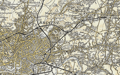 Old map of Easton in 1899