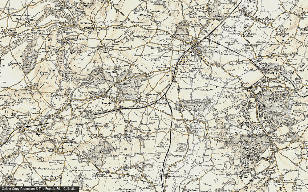 Old Map of Historic Map covering Patterdown Fm in 1899