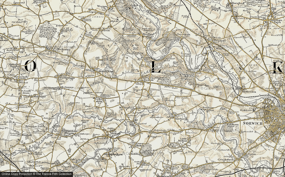 Old Map of Easton, 1901-1902 in 1901-1902