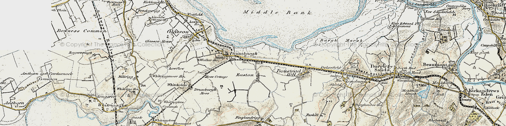 Old map of Easton in 1901-1904