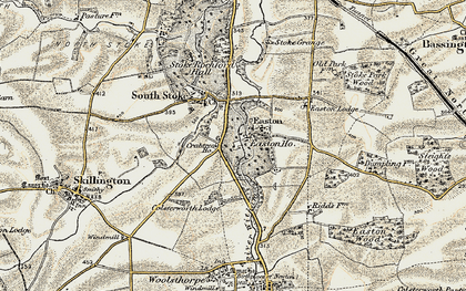 Old map of Easton in 1902-1903