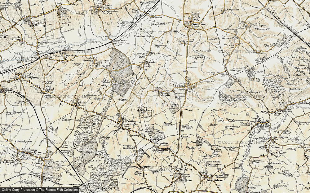 Old Map of Easton Maudit, 1898-1901 in 1898-1901