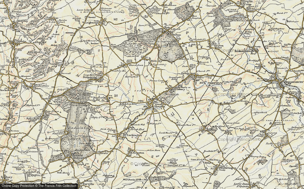 Old Map of Easton Town, 1898-1899 in 1898-1899