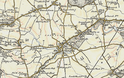 Old map of Easton Town in 1898-1899