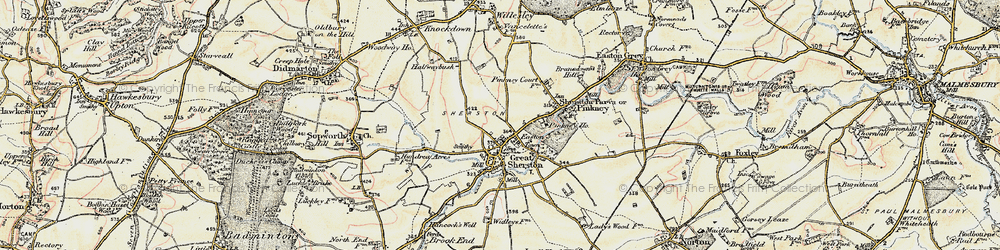 Old map of Easton Town in 1898-1899