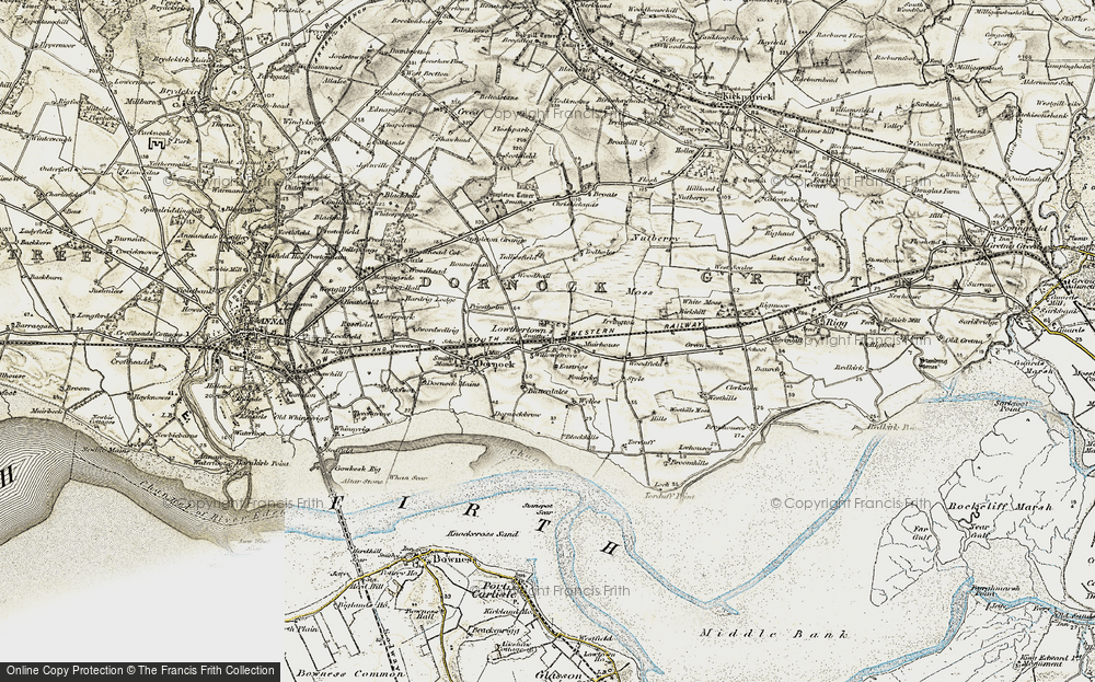 Old Map of Historic Map covering Woodfield in 1901-1904