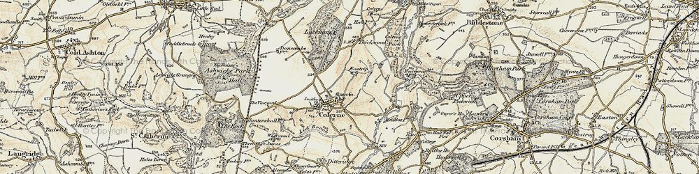 Old map of Eastrip in 1899