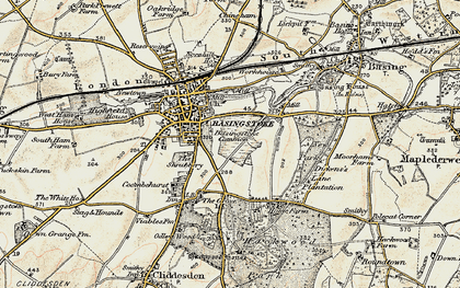 Old map of Eastrop in 1897-1900