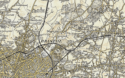 Old map of Eastville in 1899