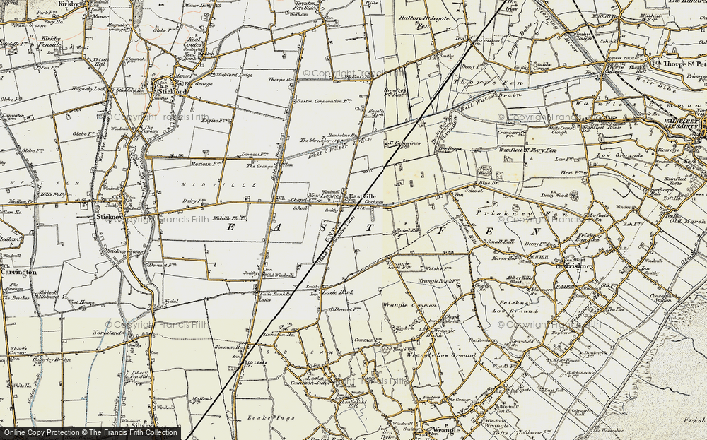 Old Map of Historic Map covering Bell Water Drain in 1901-1903