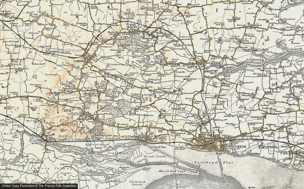 Old Map of Eastwood, 1898 in 1898