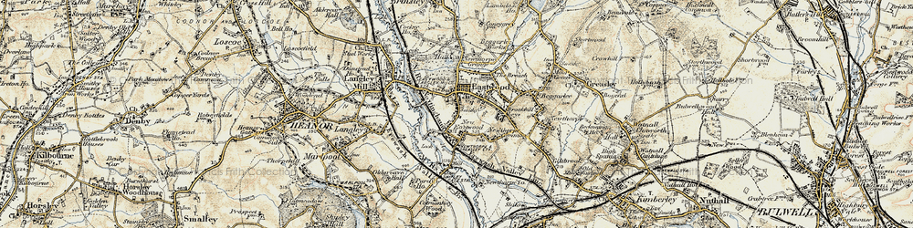 Old map of Eastwood in 1902