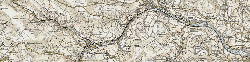 Old map of Eastwood in 1903