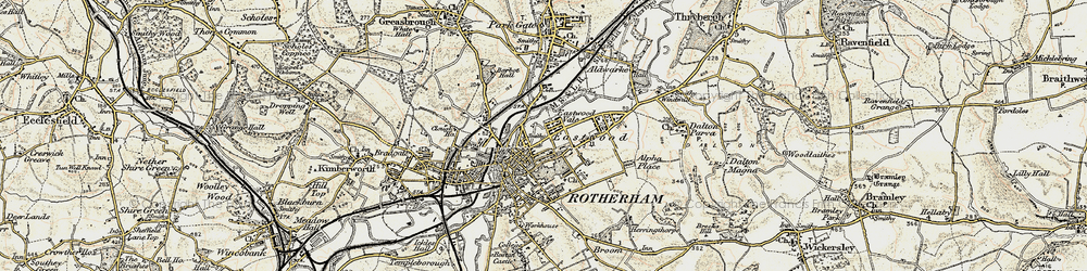 Old map of Eastwood in 1903