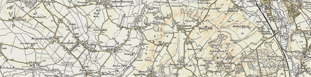 Old map of Eaton in 1897-1899