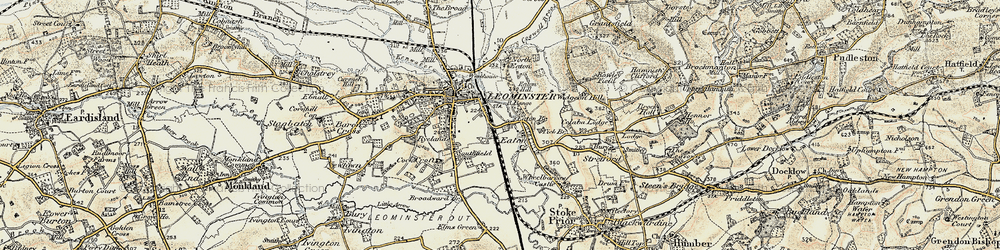Old map of Eaton in 1900-1902