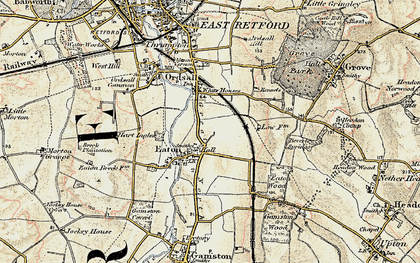 Old map of Eaton in 1902-1903