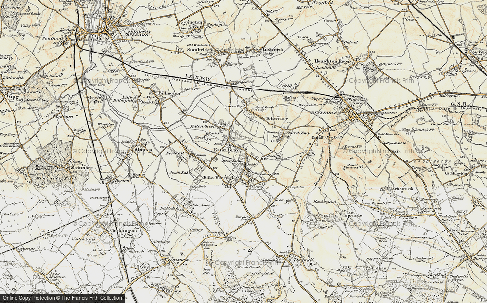 Old Map of Eaton Bray, 1898-1899 in 1898-1899