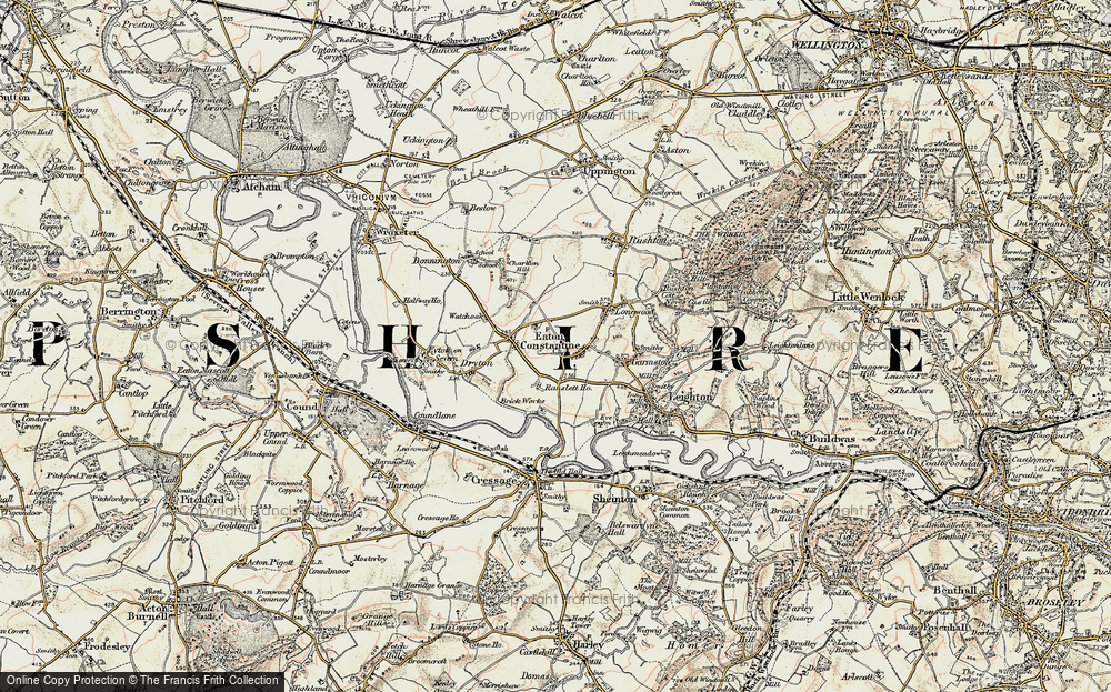 Old Map of Historic Map covering Baxters Ho in 1902