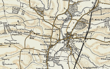 Old map of Eaton Ford in 1898-1901