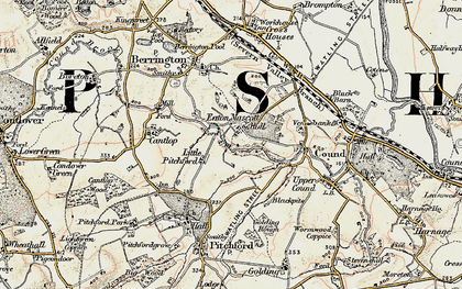 Old map of Eaton Mascott in 1902