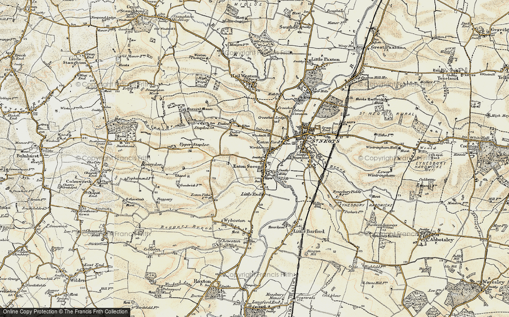 Old Map of Eaton Socon, 1898-1901 in 1898-1901